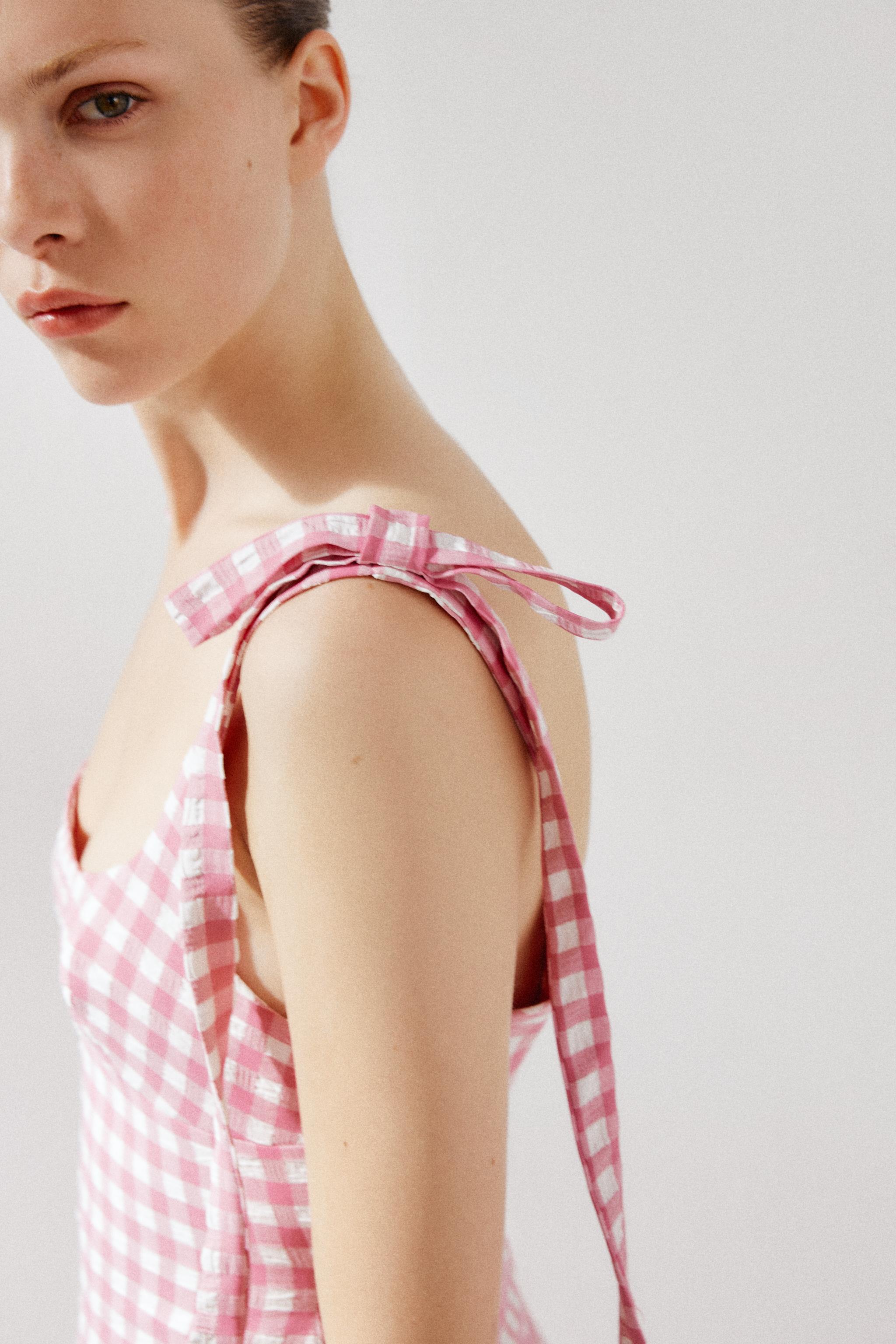 ROBE À CARREAUX VICHY ET NŒUDS